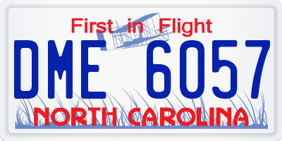 NC license plate DME6057