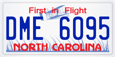 NC license plate DME6095