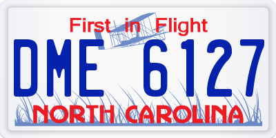 NC license plate DME6127