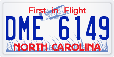NC license plate DME6149