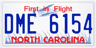 NC license plate DME6154