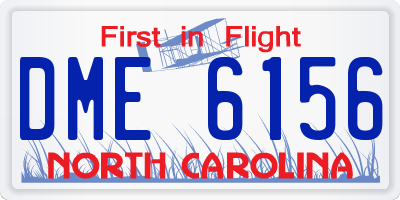 NC license plate DME6156
