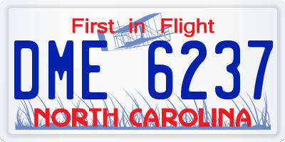NC license plate DME6237