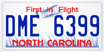 NC license plate DME6399