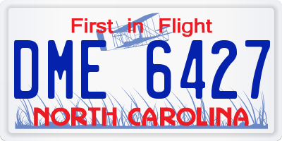 NC license plate DME6427