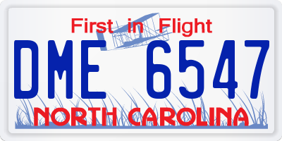 NC license plate DME6547