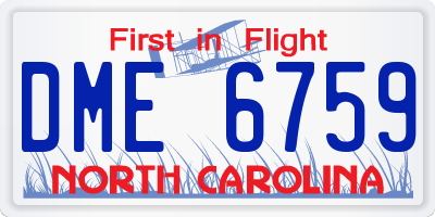 NC license plate DME6759