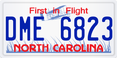 NC license plate DME6823