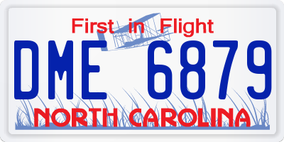 NC license plate DME6879