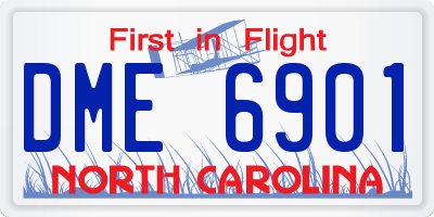 NC license plate DME6901