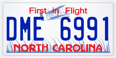 NC license plate DME6991