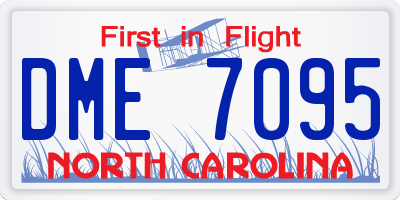NC license plate DME7095