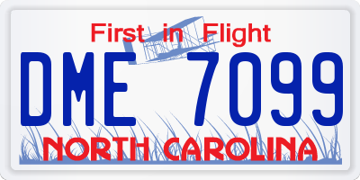 NC license plate DME7099