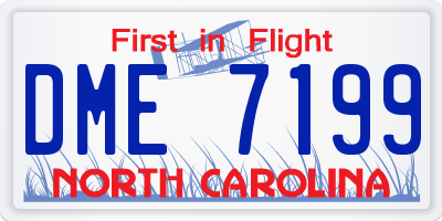 NC license plate DME7199