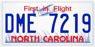 NC license plate DME7219