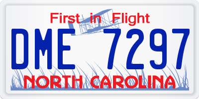 NC license plate DME7297