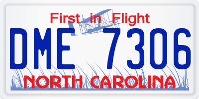 NC license plate DME7306