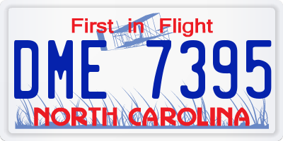 NC license plate DME7395