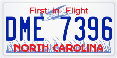 NC license plate DME7396