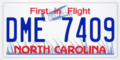 NC license plate DME7409