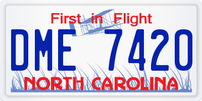 NC license plate DME7420