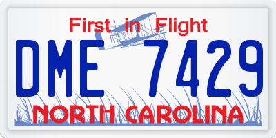 NC license plate DME7429