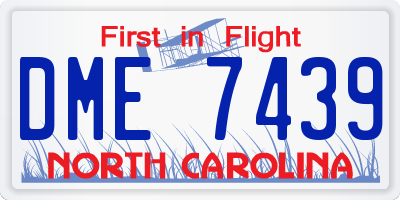 NC license plate DME7439