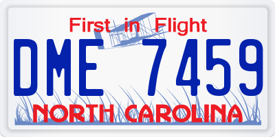 NC license plate DME7459