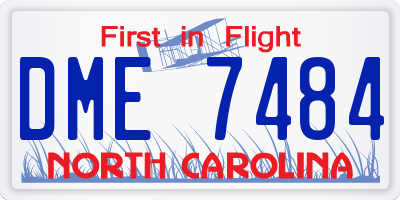 NC license plate DME7484