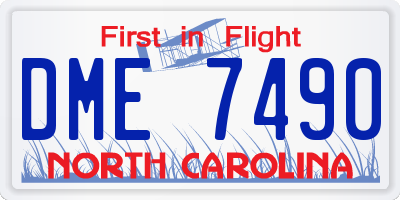 NC license plate DME7490