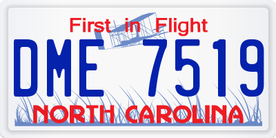 NC license plate DME7519