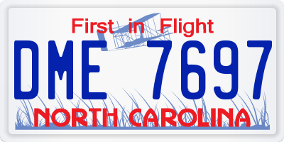 NC license plate DME7697