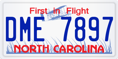 NC license plate DME7897