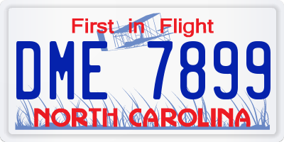 NC license plate DME7899