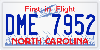 NC license plate DME7952