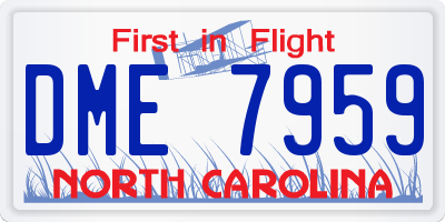 NC license plate DME7959