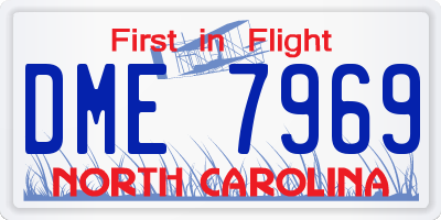 NC license plate DME7969