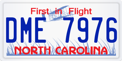 NC license plate DME7976