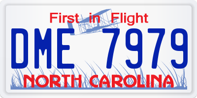 NC license plate DME7979