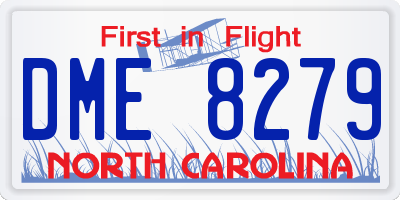 NC license plate DME8279