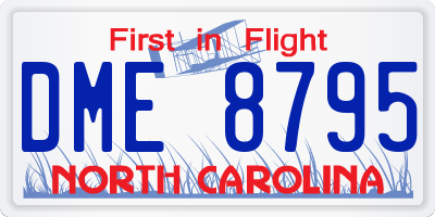 NC license plate DME8795