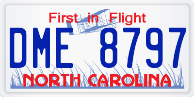 NC license plate DME8797