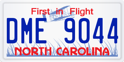 NC license plate DME9044