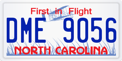 NC license plate DME9056