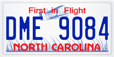 NC license plate DME9084