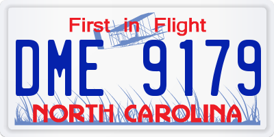 NC license plate DME9179