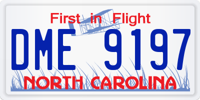 NC license plate DME9197