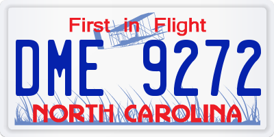 NC license plate DME9272