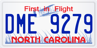 NC license plate DME9279