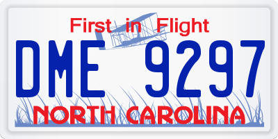 NC license plate DME9297